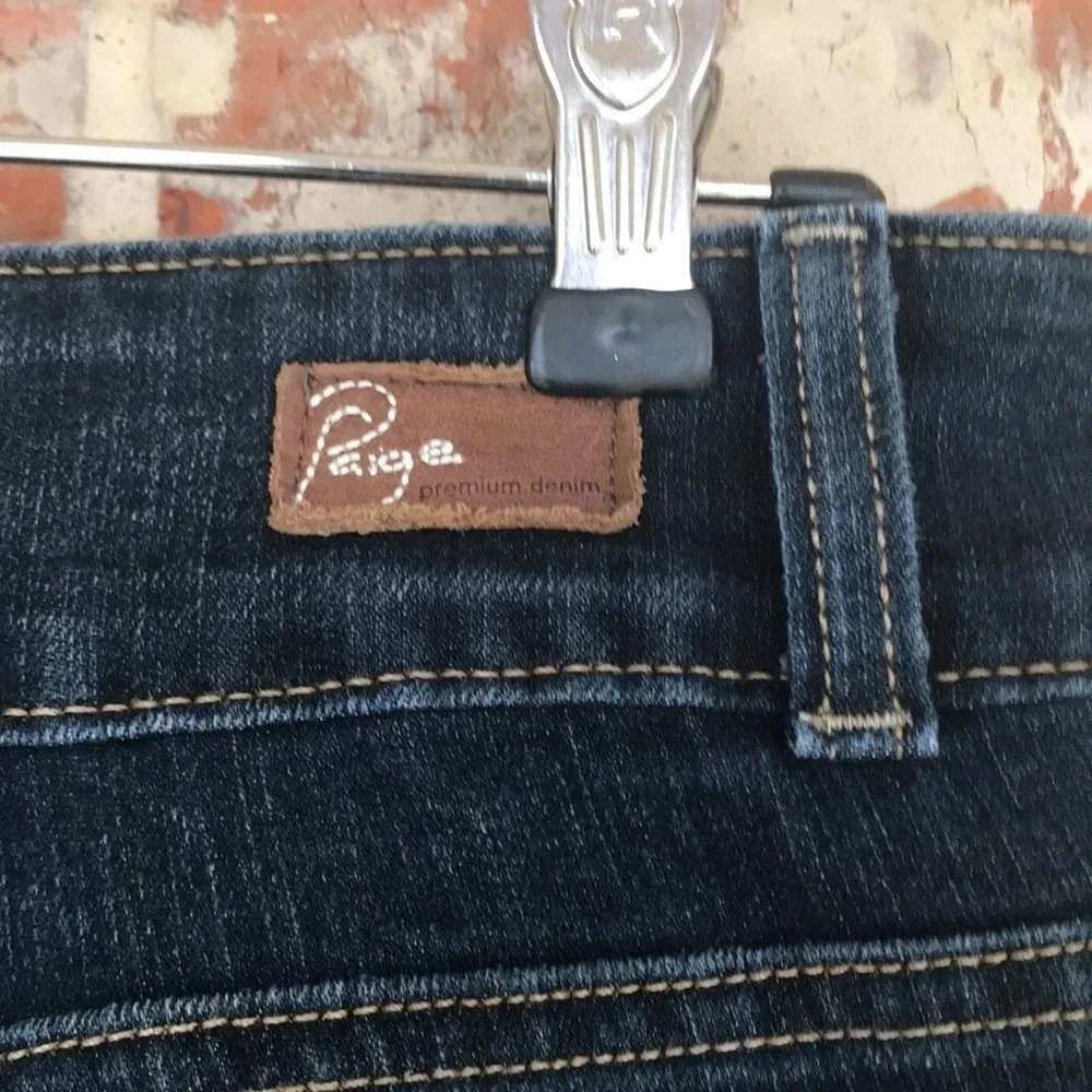 Paige Dark Wash HH Boot Denim Jeans - Picture 6 of 13
